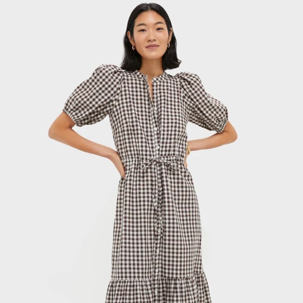 NWT Emerson Fry Cocoa Gingham Lucy Dress